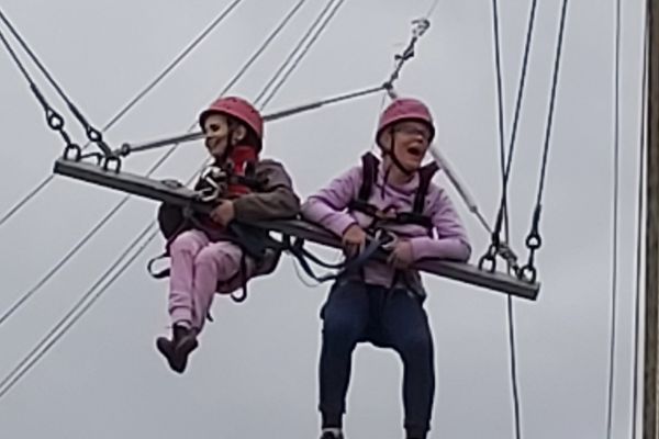 Lizzie And Neve Giant Swing