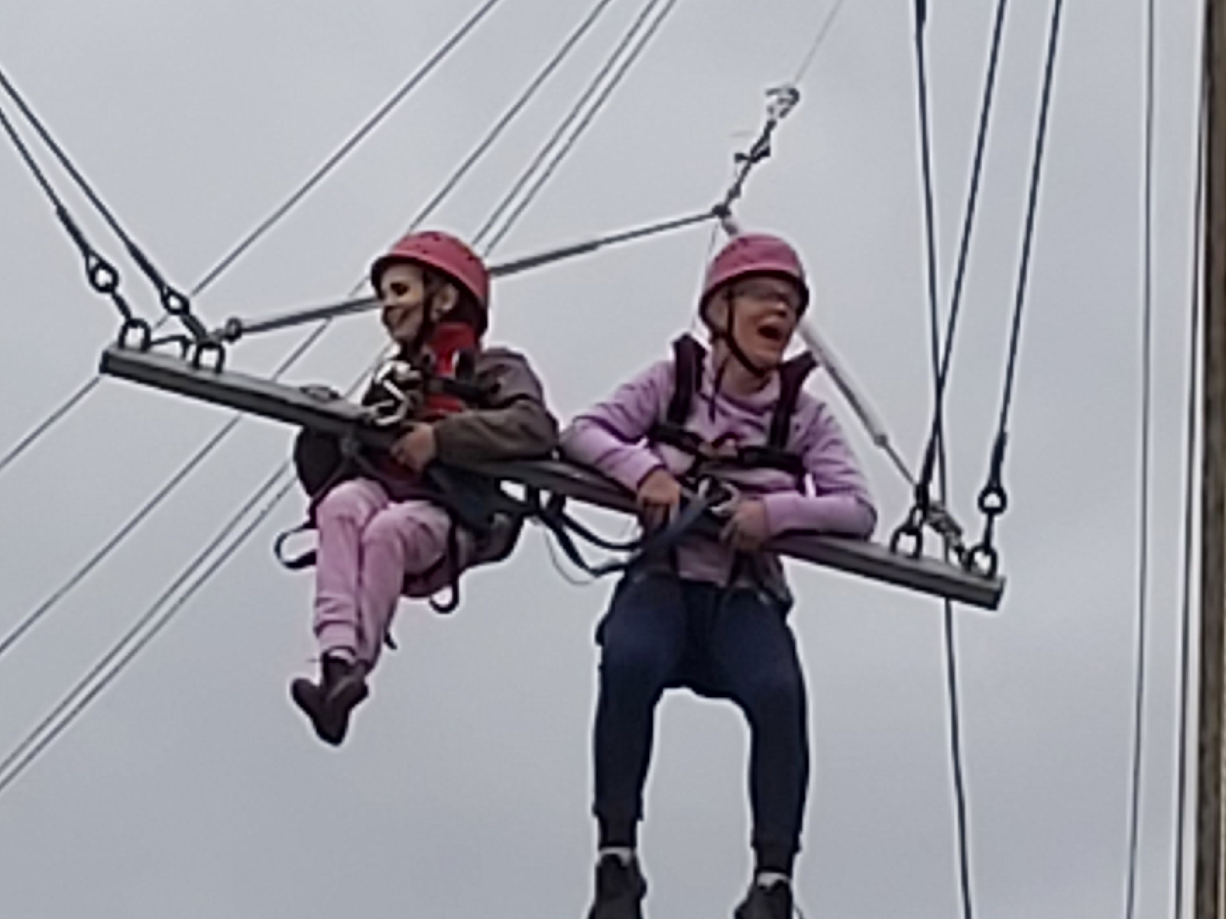 Lizzie And Neve Giant Swing